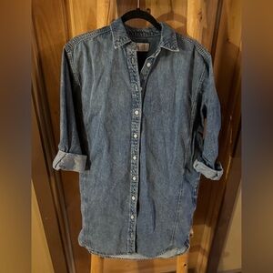 Denim Button-Up Dress
